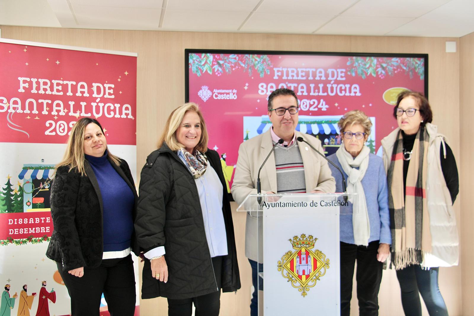 Castellón presenta la vigésima edición de la Fireta de Santa Llúcia que se celebrará este sábado 14 de diciembre
