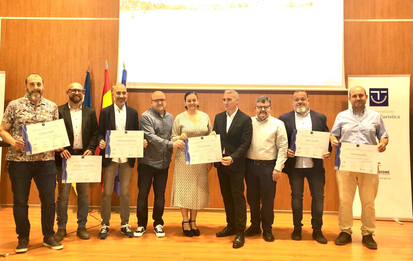 Un total de once empresas y servicios de Castellón reciben el distintivo SICTED de ‘Compromiso de Calidad Turística’